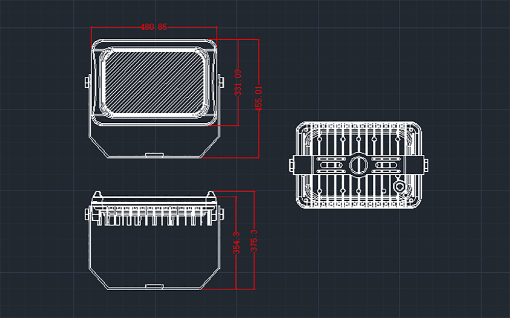 Floodlight 30W Dimension Image
