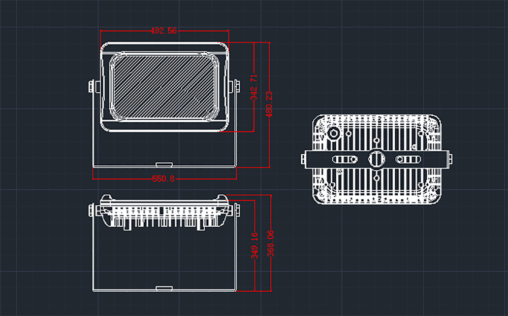 Floodlight 50W Dimension 이미지